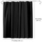 Americanflat 71x74 Solid Black Shower Curtain - Water Resistant - Polyester Fabric